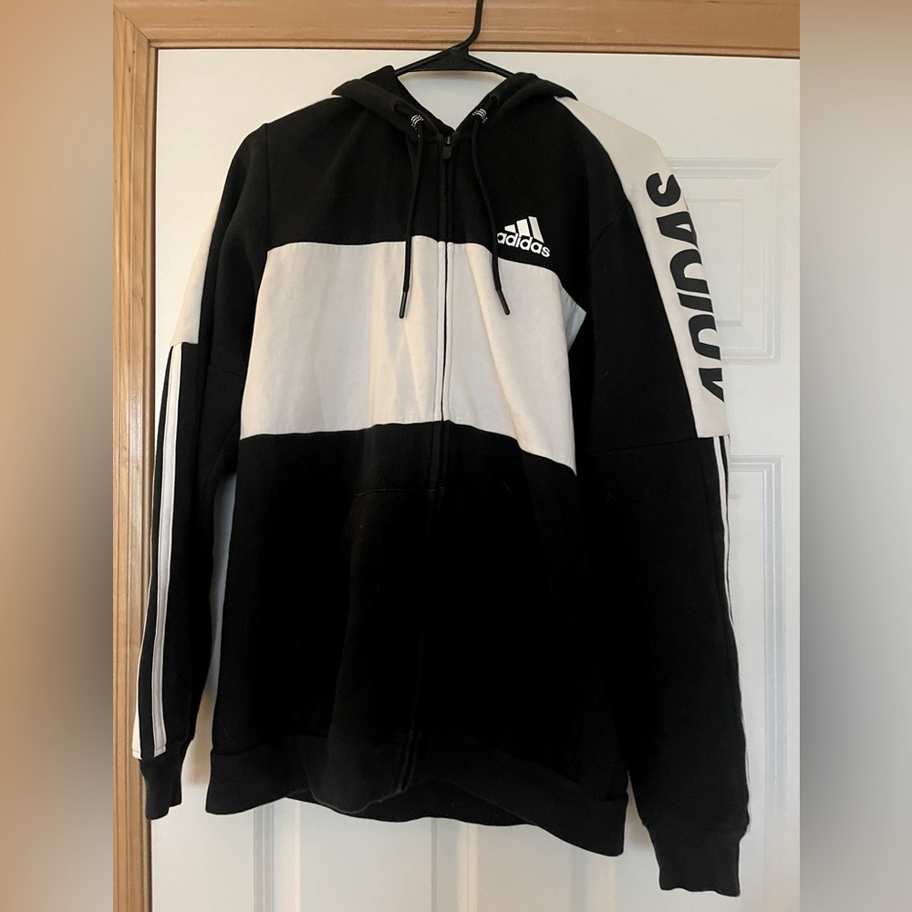 Adidas zip up hoodie- size M
